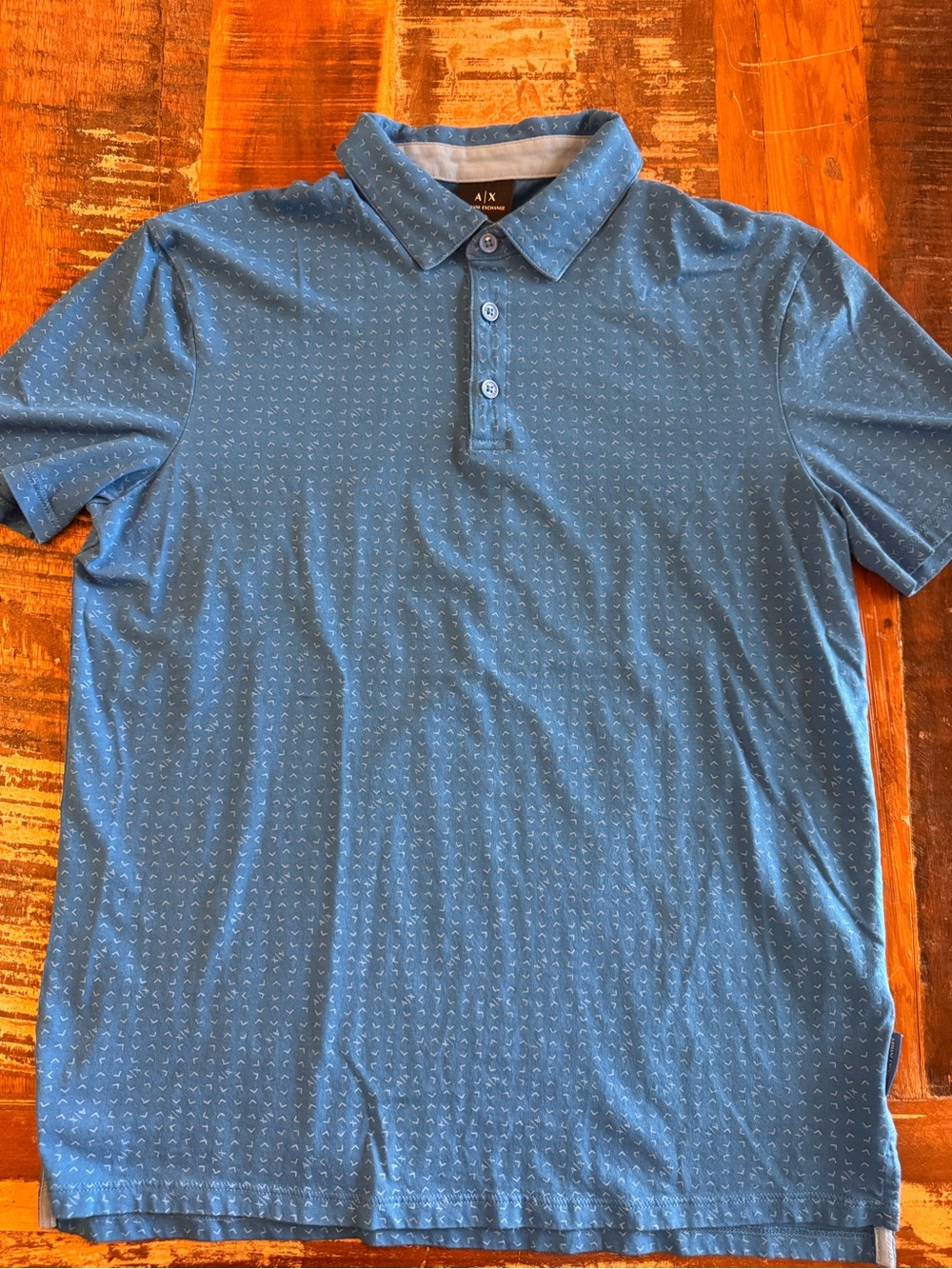 A/X Armani Exchange Blue Men's Polo Shirt Small